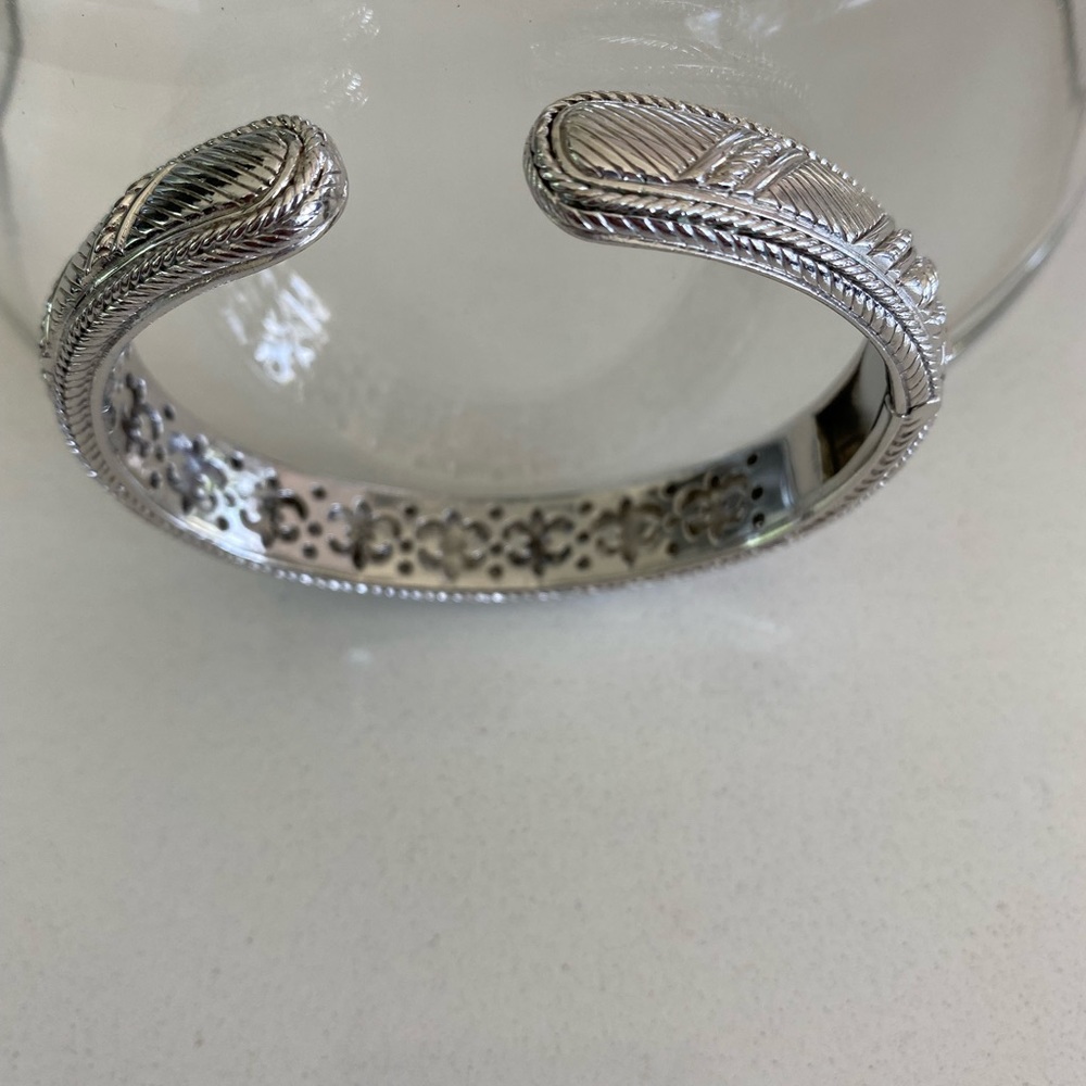 Judith Ripka Classic Hinged Cuff Bracelet in Sterling Silver - Picture 6 of 10